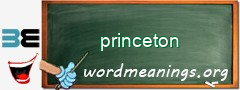 WordMeaning blackboard for princeton
